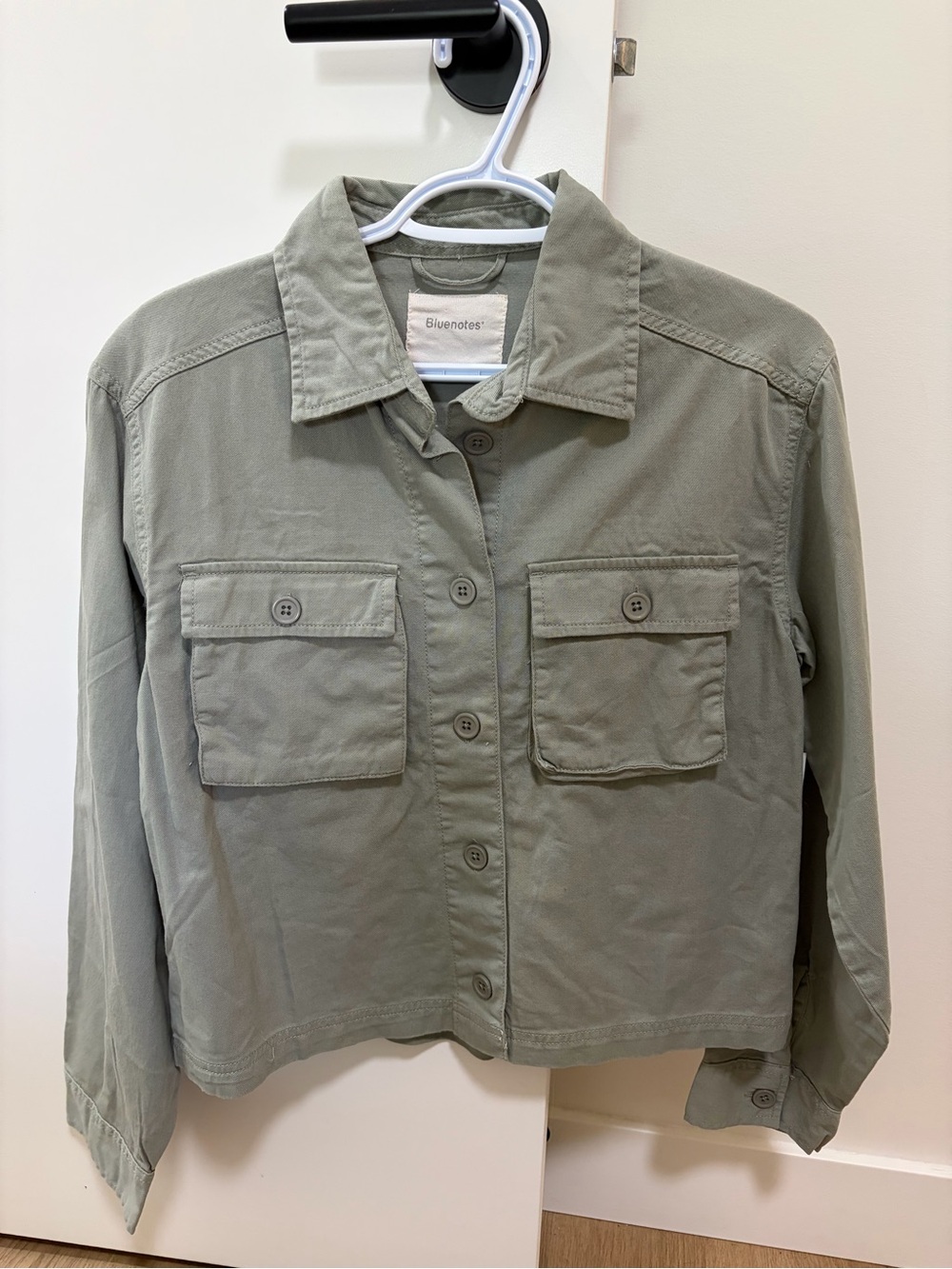 Bluenotes Olive Utility Button-Front Jacket